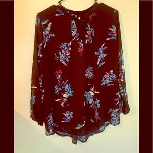 Black Chest Hole patterned Top